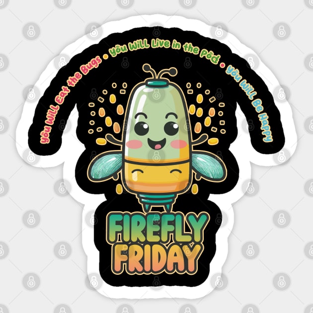 Firefly Friday Kawaii Bug Buffet Sticker by DanielLiamGill